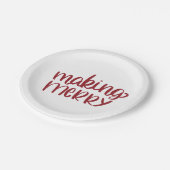 Merry Red Christmas Paper Plate machen Pappteller (Schrägansicht)