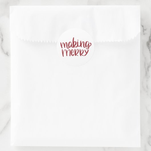 Merry Red Christmas Sticker machen (Tasche)