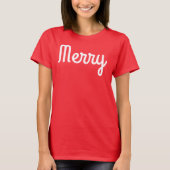 Merry Red Shirt Simple Modern Retro Minimalist  (Vorderseite)