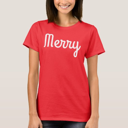 Merry Red Shirt Simple Modern Retro Minimalist (Vorderseite)