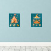 Merry Retro Circus Print Set (Holzboden)