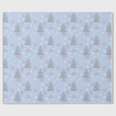 Merry Retro Weihnachtsbaum aus Aluminium mit Ornam Geschenkpapier (Flach)