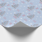 Merry Retro Weihnachtsbaum aus Aluminium mit Ornam Geschenkpapier (Ecke)