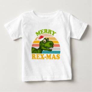 Merry Rex-mas Christmas Dinosaur Niedlich Dino Baby T-shirt