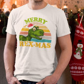 Merry Rex-mas Christmas Dinosaur Niedlich Dino Tri-Blend Shirt