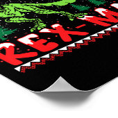 Merry Rex-mas T-rex Dinosaur Premium Poster (Ecke)