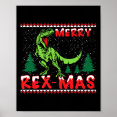 Merry Rex-mas T-rex Dinosaur Premium Poster (Vorne)