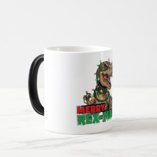 Merry Rex-mas Verwandlungstasse (Vorderseite Links)