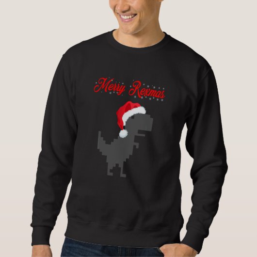 Merry Rexmas Santa Trex Dino Kleinkind Boys Christ Sweatshirt (Vorderseite)