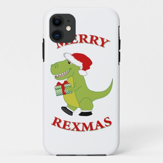 Merry Rexmas T-Res Dinosaurier-Design Case-Mate iPhone Hülle (Rückseite)