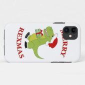 Merry Rexmas T-Res Dinosaurier-Design Case-Mate iPhone Hülle (Rückseite (Horizontal))