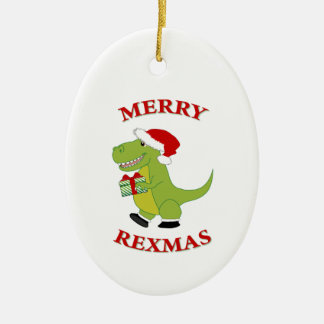Merry Rexmas T-Rex Dinosaurier-Design Keramik Ornament