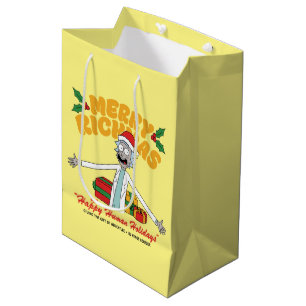 Merry Rickmas and Happy Human Holidays Mittlere Geschenktüte