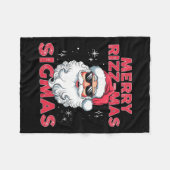Merry Rizz Mas Sigmas - Cooler Santa Face Gen Alph Fleecedecke (Vorderseite (Horizontal))