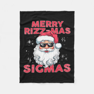 Merry Rizz Mas Sigmas - Cooler Santa Face Gen Alph Fleecedecke