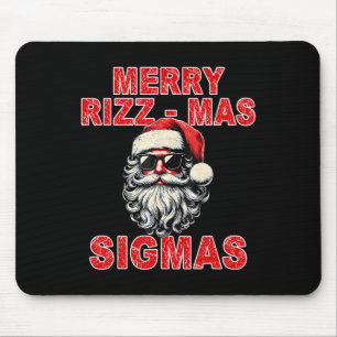 Merry Rizz Mas Sigmas - Cooler Santa Face Gen Alph Mousepad