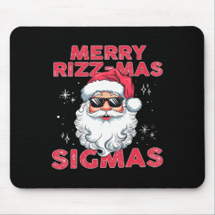 Merry Rizz Mas Sigmas - Cooler Santa Face Gen Alph Mousepad