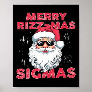 Merry Rizz Mas Sigmas - Cooler Santa Face Gen Alph Poster