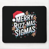 Merry Rizz Mas Sigmas Funny Alpha Christmas Santa Mousepad (Vorne)