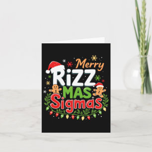 Merry Rizz Mas Sigmas Funny Gen Alpha X-mas Santa Karte