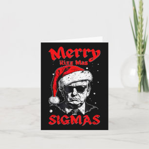 Merry Rizz Mas Sigmas Funny Gen Alpha X-mas Santa Karte