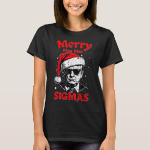 Merry Rizz Mas Sigmas Funny Gen Alpha X-mas Santa T-Shirt