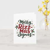 Merry Rizz Mas Sigmas Funny Gen Alpha Xmas Santa C Karte (Gelbe Blume)