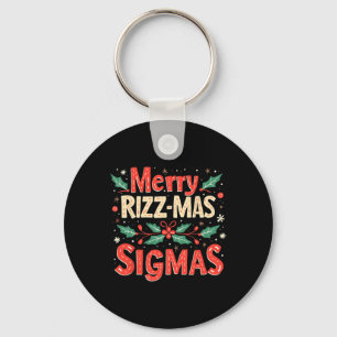 Merry Rizz Mas Sigmas Funny Gen Alpha Xmas Santa C Schlüsselanhänger
