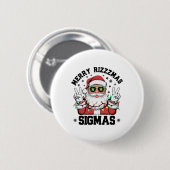 Merry Rizz Mas Sigmas Funny Weihnachten Button (Vorne & Hinten)