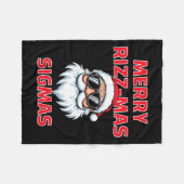 Merry Rizz Mas Sigmas Funny Weihnachten Fleecedecke (Vorderseite (Horizontal))