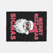 Merry Rizz Mas Sigmas Funny Weihnachten Fleecedecke (Vorderseite (Horizontal))