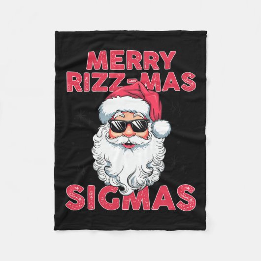 Merry Rizz Mas Sigmas Funny Weihnachten Fleecedecke (Vorderseite)