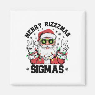 Merry Rizz Mas Sigmas Funny Weihnachten Magnet