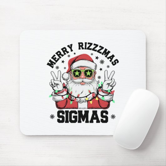 Merry Rizz Mas Sigmas Funny Weihnachten Mousepad (Mit Mouse)