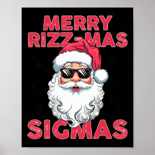 Merry Rizz Mas Sigmas Funny Weihnachten Poster