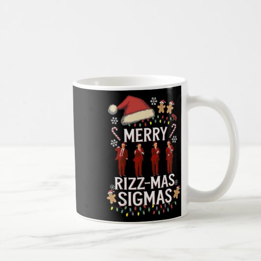 Merry Rizz Mas Sigmas Gen Alpha Trump Christmas Pj Kaffeetasse (Rechts)