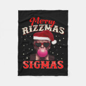 Merry Rizz Mas Sigmas Gen Alpha Trump Santa Christ Fleecedecke (Vorderseite)