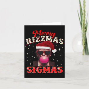 Merry Rizz Mas Sigmas Gen Alpha Trump Santa Christ Karte