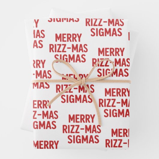 Merry Rizz-Mas Sigmas Snarky Christmas Funny Geschenkpapier Set (Beispiel)