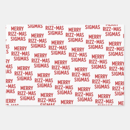 Merry Rizz-Mas Sigmas Snarky Christmas Funny Geschenkpapier Set (Vorderseite)