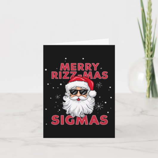 Merry Rizz Mas Sigmas Weihnachten Karte (Vorderseite)