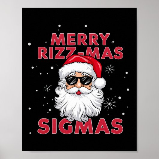 Merry Rizz Mas Sigmas Weihnachten Poster (Vorne)