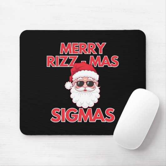 Merry Rizz Mas Sigmas Weihnachten Rizzmas Funny Sa Mousepad (Mit Mouse)