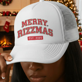 Merry Rizzmas Athletic Sports Funny Christmas Red Truckerkappe