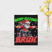 Merry Rizzmas Bruh Graphic Santa Pjs Christmas Xma Karte (Gelbe Blume)