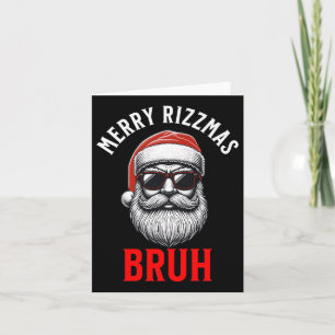 Merry Rizzmas Bruh Rizz Weihnachten Albernen Weihn Karte