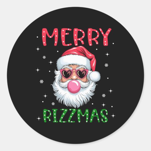 Merry Rizzmas Charisma Christmas Rizz Runder Aufkleber (Vorderseite)