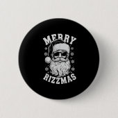 Merry Rizzmas Funny Christmas Santa Claus Happy Ch Button (Vorderseite)