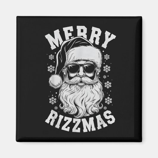 Merry Rizzmas Funny Christmas Santa Claus Happy Ch Magnet (Vorne)