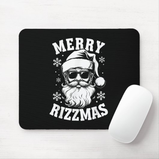 Merry Rizzmas Funny Christmas Santa Claus Happy Ch Mousepad (Mit Mouse)